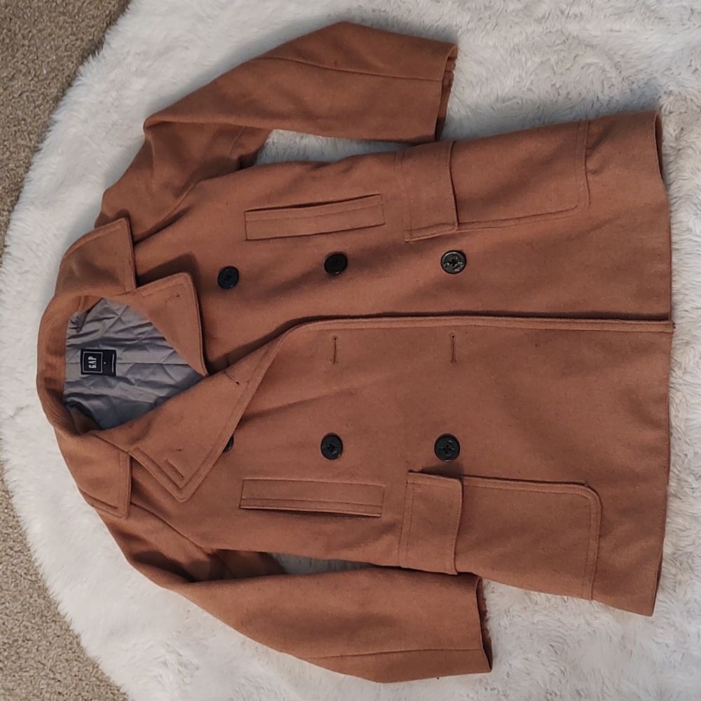 Camel, Gap Pea Coat, Small